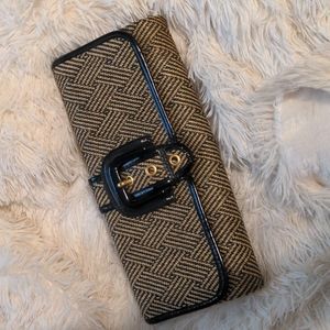 Banana Republic Clutch Black and Tan
